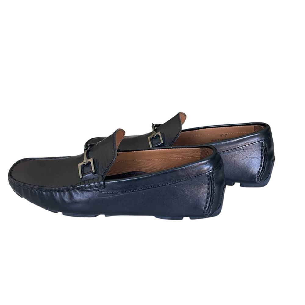 Bruno Magli Monza Men's Leather Slip On Drivers Black Size 8.5 Medium - Picture 4 of 7